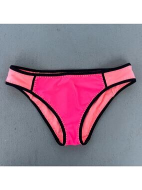 Victoria’s Secret Pink Patchwork Blanket Stitch Color Block Bikini Bottoms Large